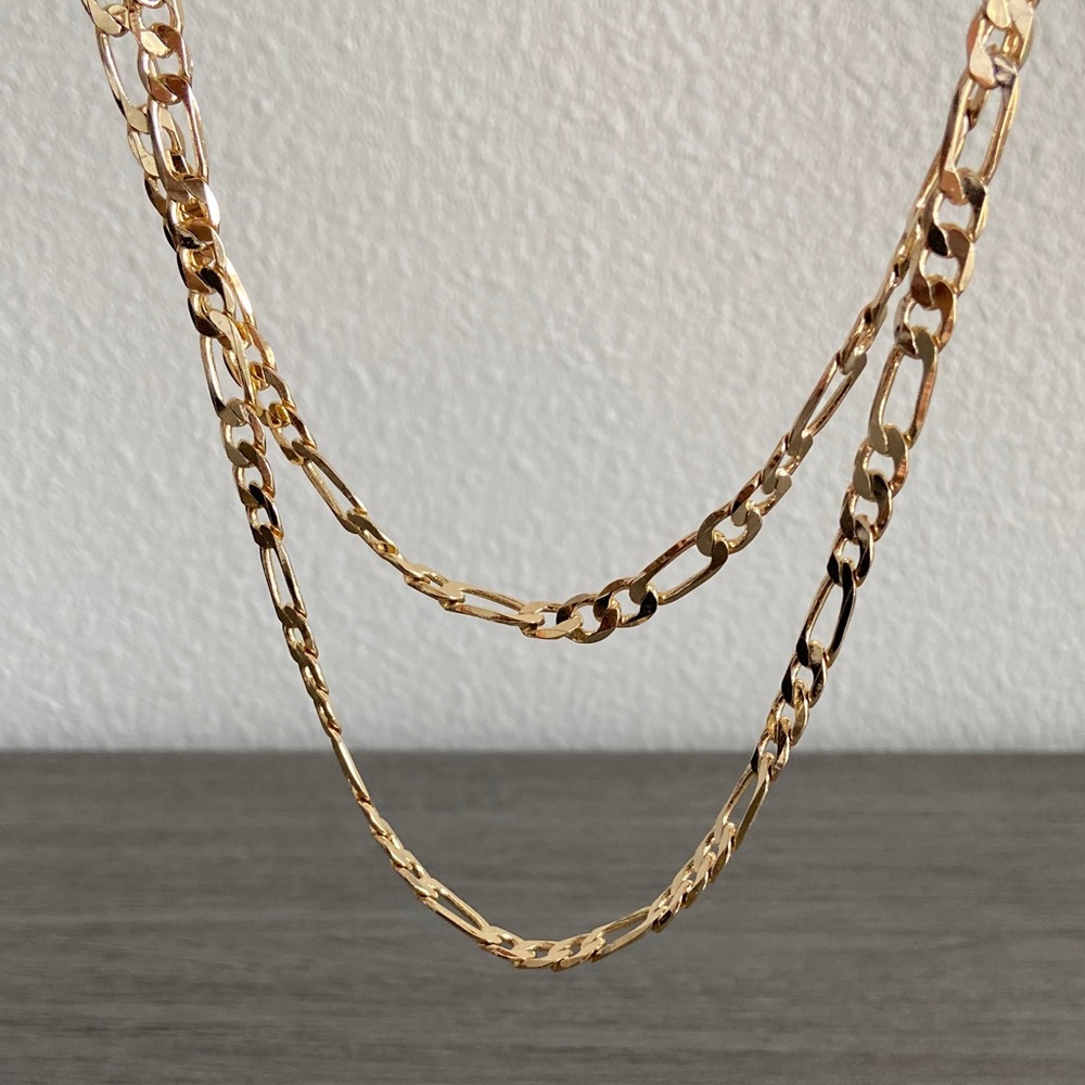 Pretty Bird • Yellow Gold Plated Long Figaro Chain